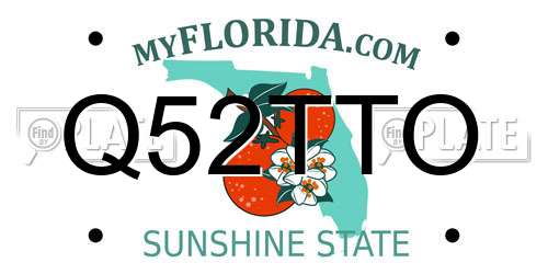 Q52TTO Florida License Plate