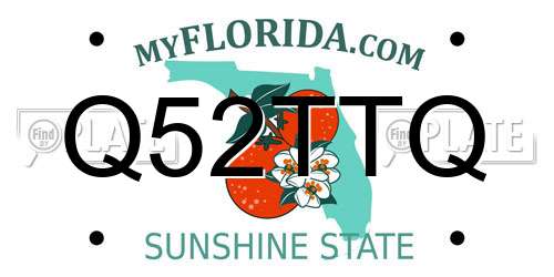 Q52TTQ Florida License Plate