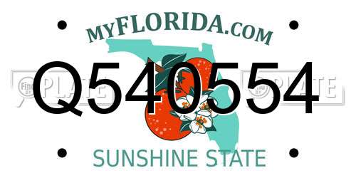 Q540554 Florida License Plate