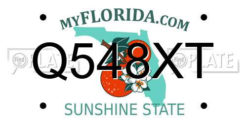 Q548XT Florida License Plate