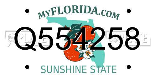 Q554258 Florida License Plate