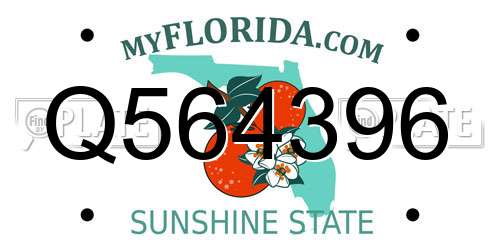 Q564396 Florida License Plate