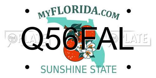 Q56FAL Florida License Plate