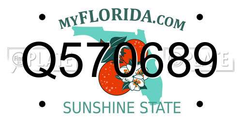 Q570689 Florida License Plate