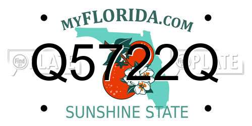 Q5722Q Florida License Plate