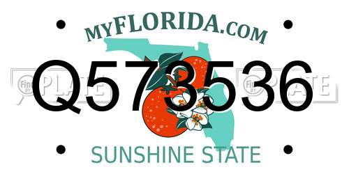 Q573536 Florida License Plate