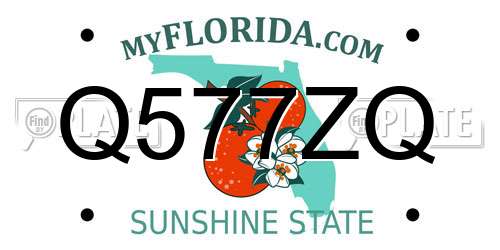 Q577ZQ Florida License Plate