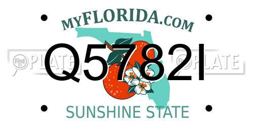 Q5782I Florida License Plate