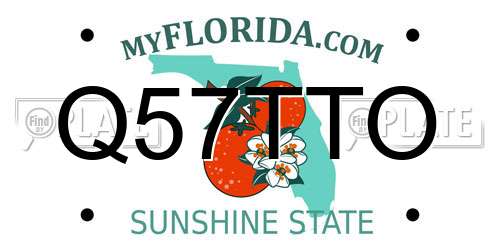Q57TTO Florida License Plate