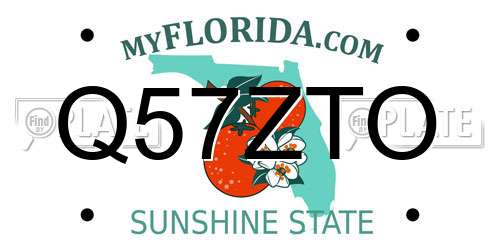 Q57ZTO Florida License Plate