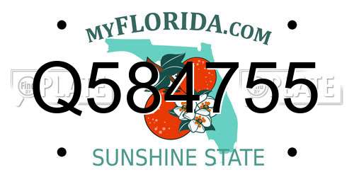 Q584755 Florida License Plate
