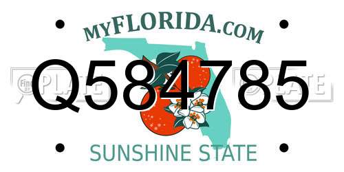 Q584785 Florida License Plate