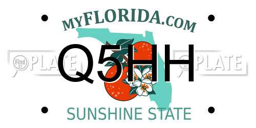 Q5HH Florida License Plate