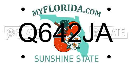 Q642JA Florida License Plate