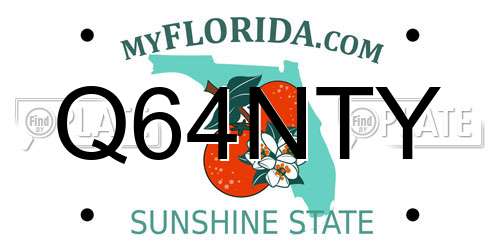 Q64NTY Florida License Plate