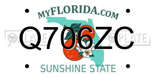 Q706ZC Florida License Plate