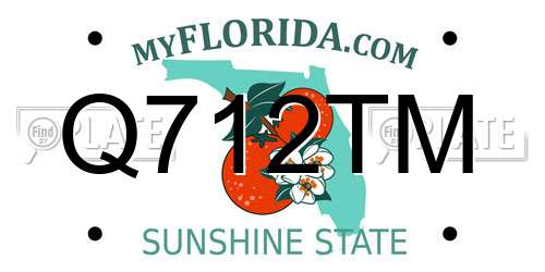 Q712TM Florida License Plate