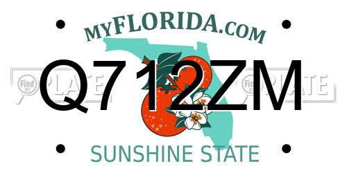 Q712ZM Florida License Plate
