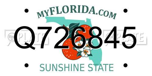 Q726845 Florida License Plate