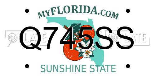 Q745SS Florida License Plate