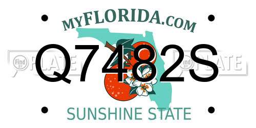 Q7482S Florida License Plate