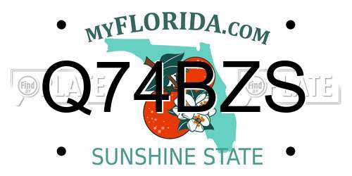 Q74BZS Florida License Plate