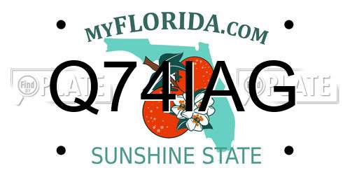Q74IAG Florida License Plate