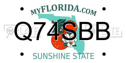 Q74SBB Florida License Plate