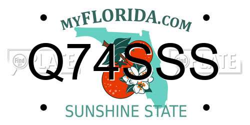 Q74SSS Florida License Plate