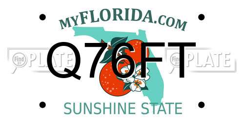 Q76FT Florida License Plate