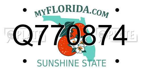 Q770874 Florida License Plate