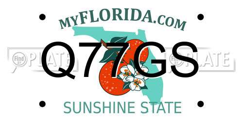 Q77GS Florida License Plate