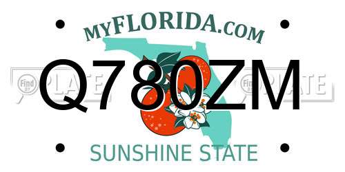 Q780ZM Florida License Plate
