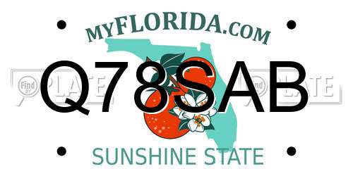 Q78SAB Florida License Plate