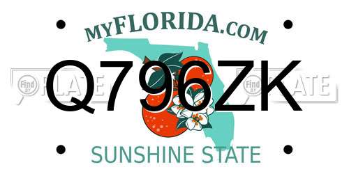 Q796ZK Florida License Plate