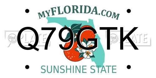 Q79GTK Florida License Plate