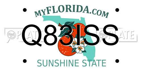 Q83ISS Florida License Plate