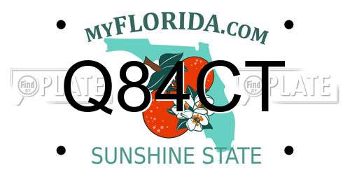Q84CT Florida License Plate