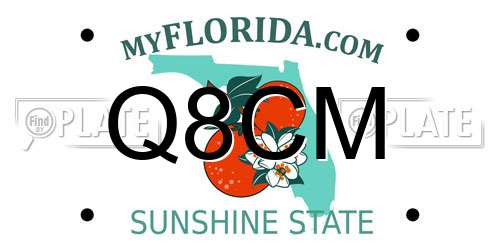 Q8CM Florida License Plate