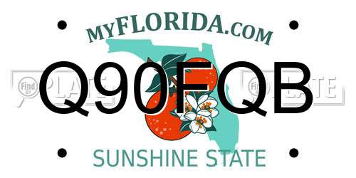 Q90FQB Florida License Plate