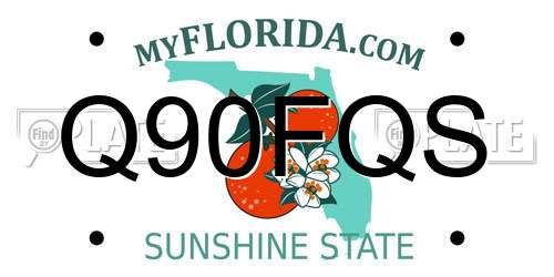Q90FQS Florida License Plate