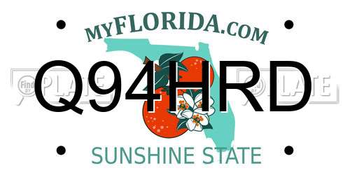 Q94HRD Florida License Plate
