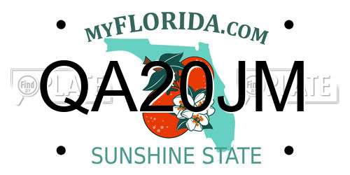 QA20JM Florida License Plate
