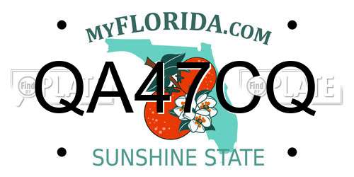 QA47CQ Florida License Plate