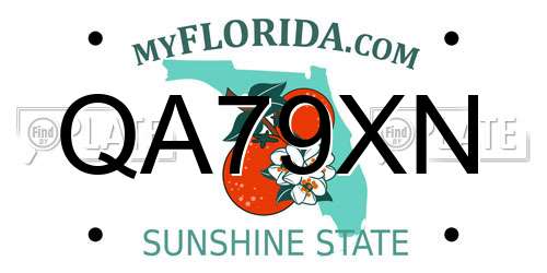 QA79XN Florida License Plate