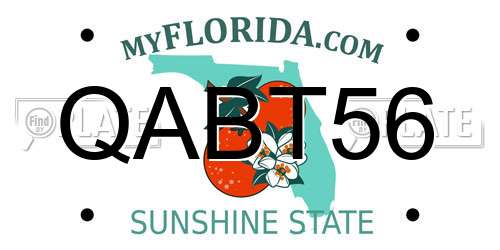 QABT56 Florida License Plate