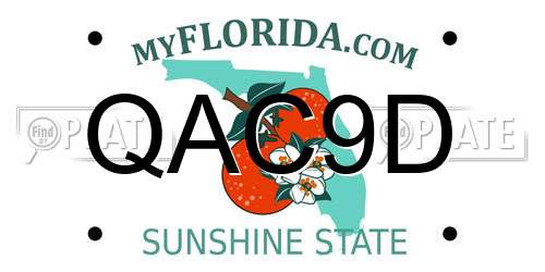QAC9D Florida License Plate