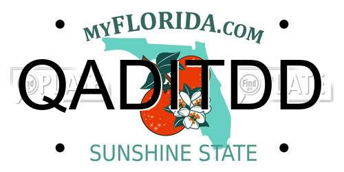 QADITDD Florida License Plate