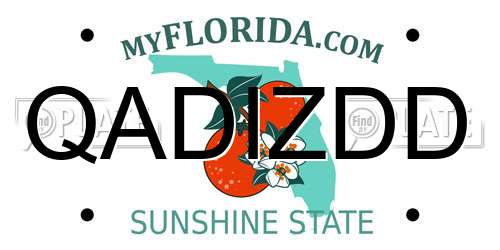 QADIZDD Florida License Plate