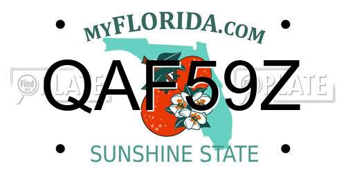 QAF59Z Florida License Plate